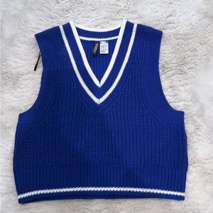 Blue sweater vest